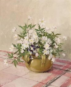 油畫入門322 奧萊hjortzberg油畫作品欣賞 花卉