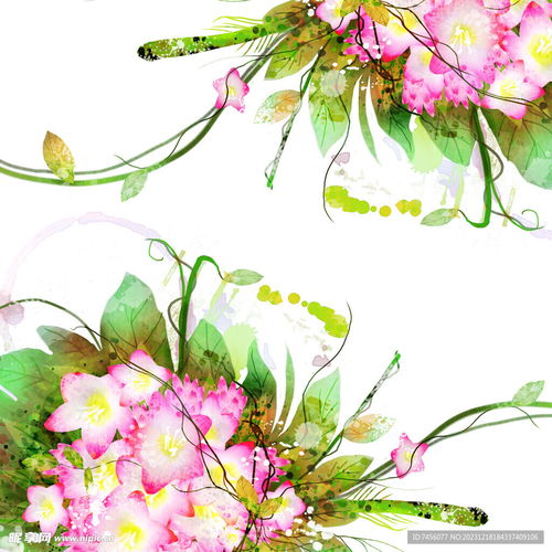 唯美花卉植物掛畫(huà)裝飾畫(huà)設(shè)計(jì)圖